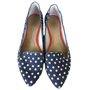 GAP Navy and White Polka Dot Pointed Toe Flats women’s size 6
